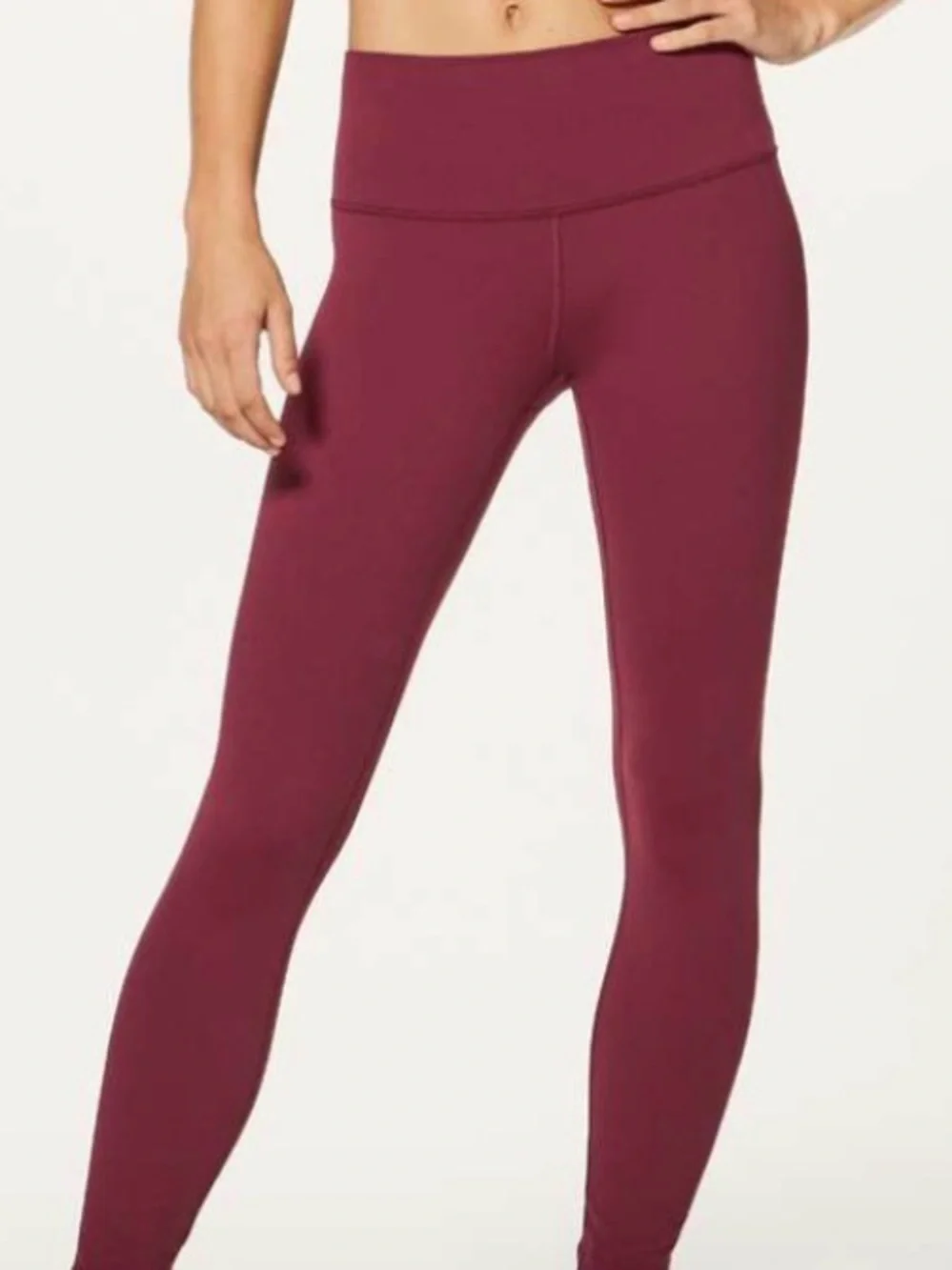 EUC Lululemon deep rouge Wunder Under High-Rise Leggings size 4